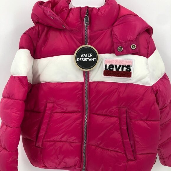 Levi Strauss & Co. Girls Pink Puffer Jacket - Picture 3 of 5